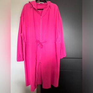 Barbie pink lightweight jacket.  Brand is Rae Mode. Size XL, fits up to 2x